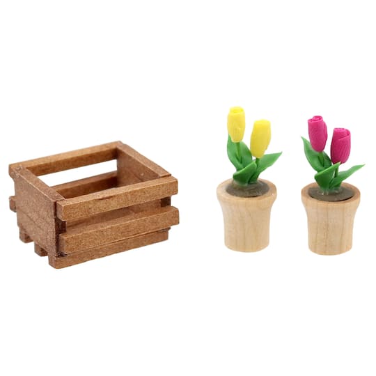 Mini Roses in Crate Decoration Set by Ashland®